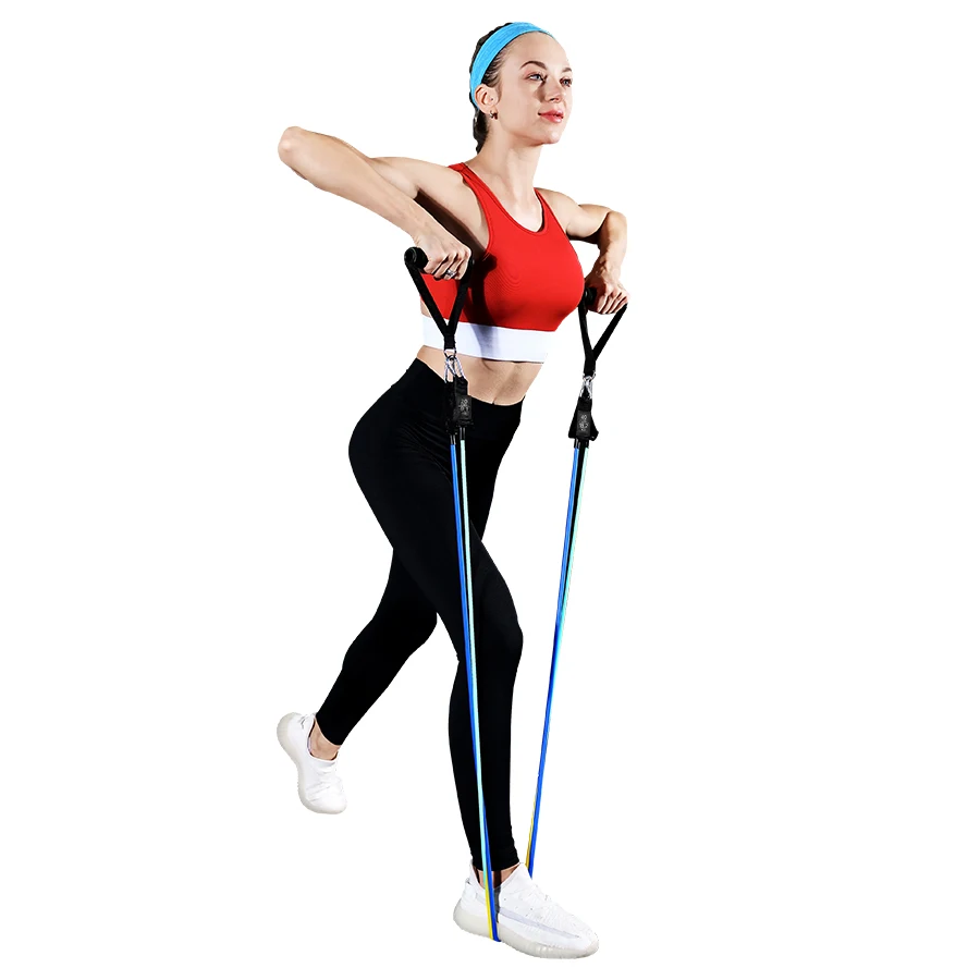 11 Pcs Resistance Bands Set Fitness Exercise Tube Bands Pull Rope