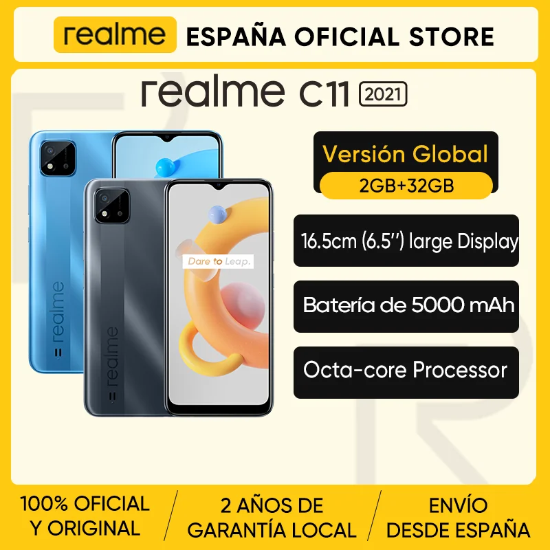 Смартфон realme C11 2021 дюйма 2 + 32 ГБ 5000 мАч 8 МП | Мобильные телефоны и аксессуары