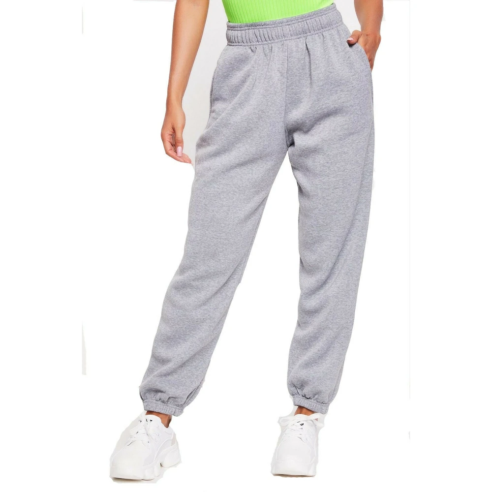 Свободные женские спортивные штаны с высокой талией для бега, спортивные штаны для бега, мешковатые штаны для бега в стиле хип-хоп - Цвет: Серый