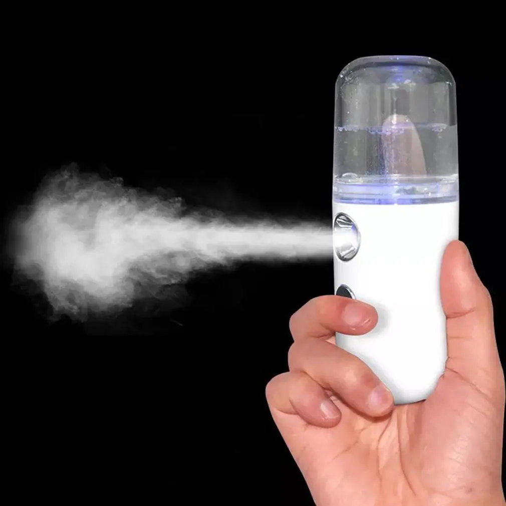 

New USB Humidifier Rechargeable Nano Mist Sprayer Facial Nebulizer Steamer Moisturizing Beauty Instruments Face Skin Care Tools
