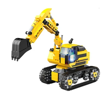 

580PCS Intelligent Building Block Programming Engineering Vehicle Brick Excavator Assembly Toy