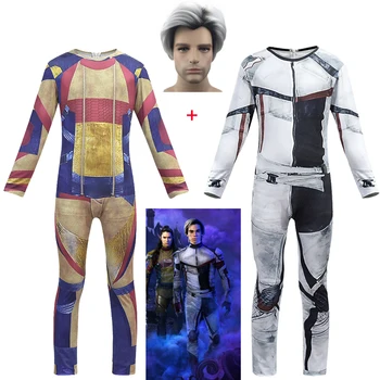 

Kids Halloween costume for cosplay Descendants 2 3 Audrey Jay Carlos costumes zentai funny party Halloween 3D boys Jumpsuits