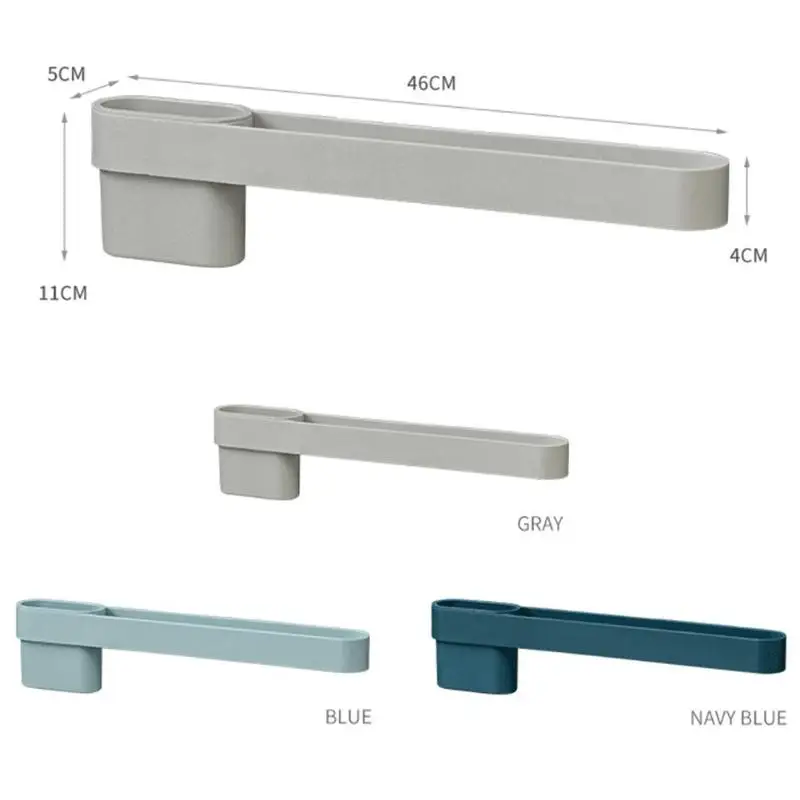 No-drilling Tower Toothbrush Holder Work Exquisite Atmosphere Multifunctional Rail Bar Rack Bathroom Storage Wall Hanger