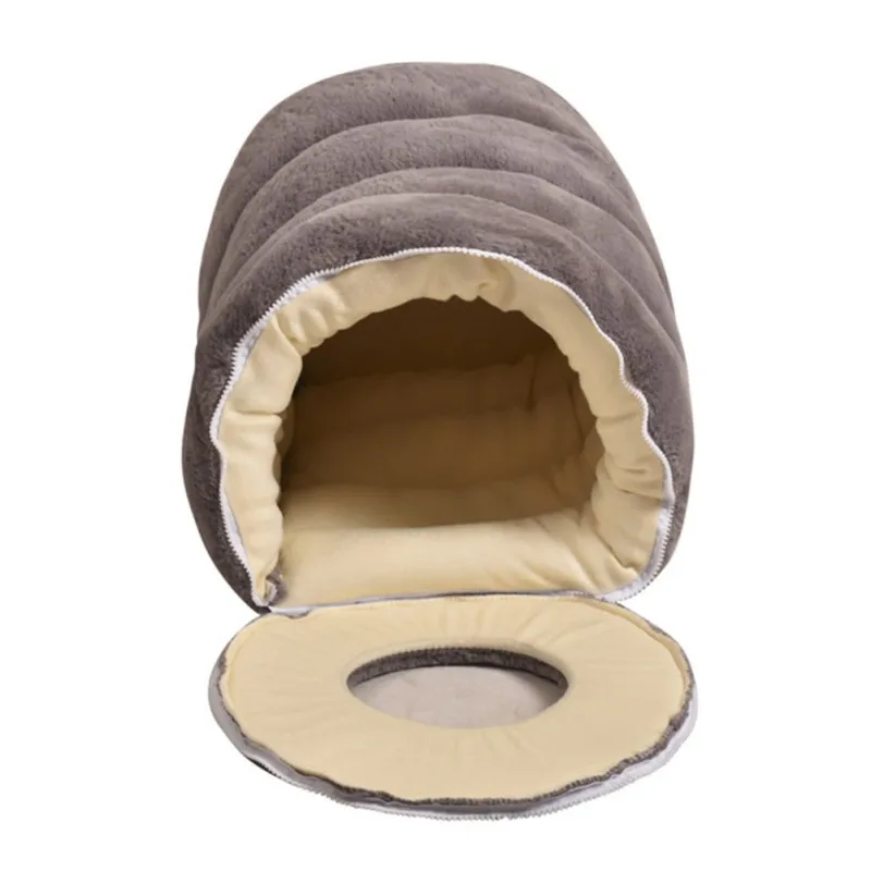 Pet Bed Cave-shaped Small Dogs And Cats Round Nest Detachable Washable Warm Bed Pet Sleeping House Cats Nesting Rest Place