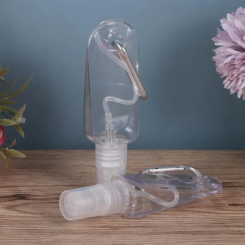 10pcs 30ml Travel Bottles Refillable Bottles With Hook Empty Bottle Hand Sanitizer Containers Squeeze Bottles Sprayer Bottles