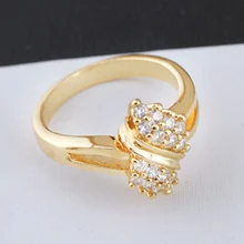 Модные роскошные женские кольца с кубическим цирконием, Золотые круглые кольца со стразами, женские Свадебные обручальные кольца, подарок