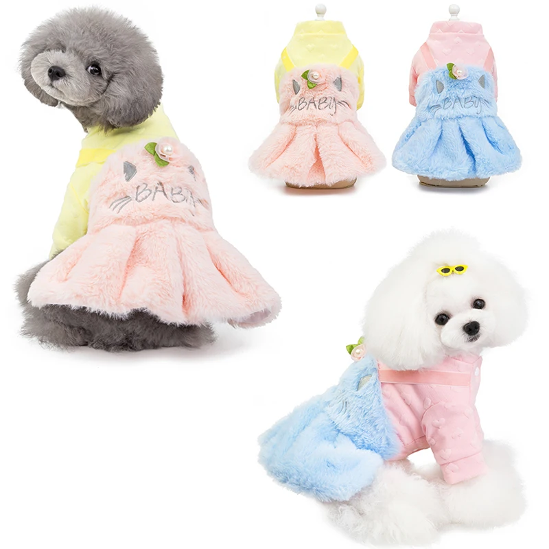 

Classic Clothes for Pet Dog Cats Dress Clothes Flannel Chihuahua Dogs Cat Skirt Costume Pet Clothing Pleated skirt Pets Products