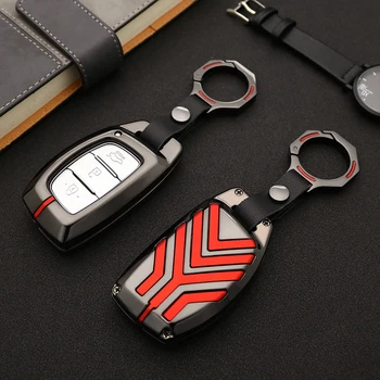 

Zinc Alloy Smart Key Car Styling Car Key Protection Accessories Case for Hyundai i10 i20 i30 HB20 IX25 IX35 IX45