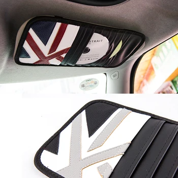 

Car Styling Sunshade Storage Bag Sun Visor Storage CD Card Holder For Mini Cooper Clubman Countryman Car Accessories