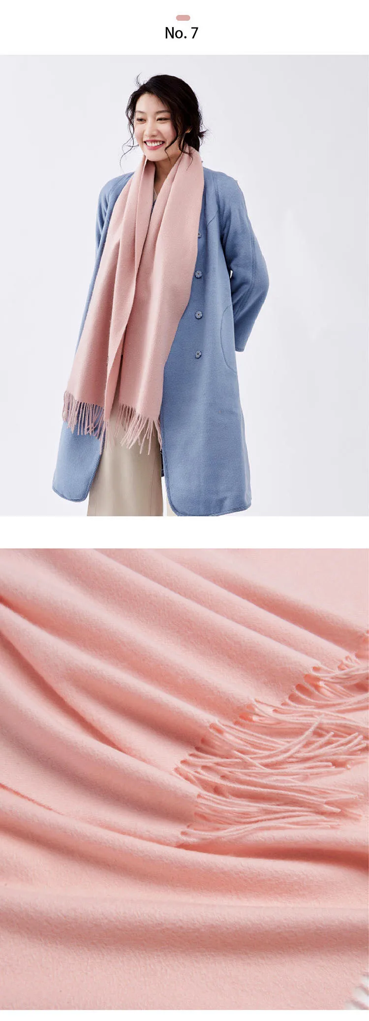 Top Grade Cashmere Scarf Women for Ladies Men's Scarves Solid Long Scarves with Tassel Shawl Wraps Poncho Stole 70*200cm