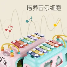 Детское раннее образование, Многофункциональная игрушка октава, пианино для детей, музыкальный автобус, строительные блоки, сочетающиеся по форме, ритм, музыкальный инструмент