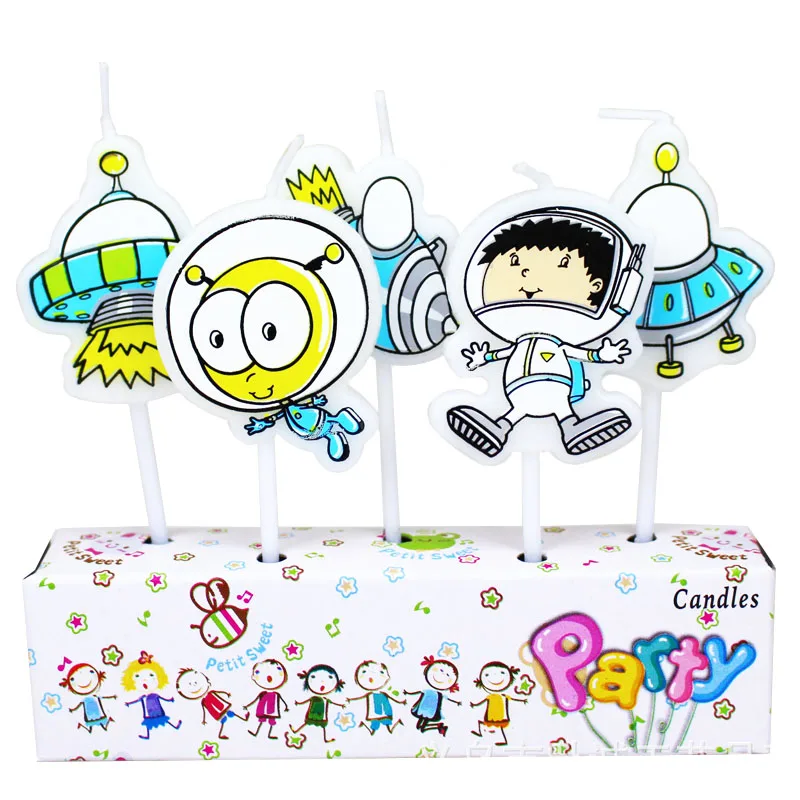 5 шт./компл. милый красочный Динозавр Дети день рождения торт/Кекс Creative креативный день рождения бездымный торт свечи, праздничные принадлежности - Цвет: 30