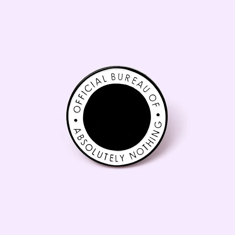 Round Lapel Pin Black Clasp