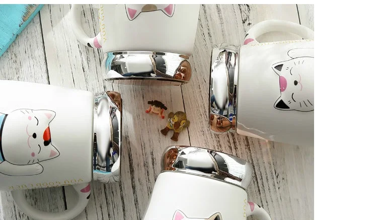 Oussirro креативный стиль Hello Lucky Kitty кошка молоко чай кофе кружки с крышкой костюм дети милые и комнаты украшения чашки воды