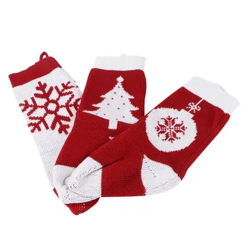 

3pcs Christmas Stocking Gift Bag Xmas Stocking Pendant Scene Layout Pendant