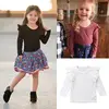 Baby Girl Toddler Kids Ruffle Long Sleeve Tops Tee Shirt Clothes Solid Color T-shirt ► Photo 2/6