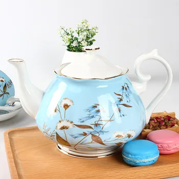 

England orchid design fine bone china small ceramic tea pots & 1000 ml porcelain tea pot
