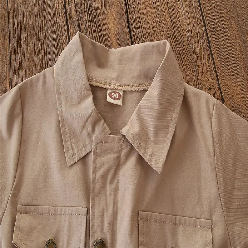 Spring Infant Baby Girls Boys Kids Jacket Coat Long Sleeve Solid Single Breasted Jacket Spring Winter Warm Childs Tops 2-7Y