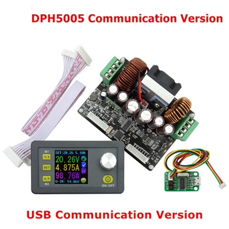 DPH5005 понижающий преобразователь постоянного напряжения тока программируемый цифровой контроль питания цветной ЖК-вольтметр 50 в 5A - Цвет: DPS5020-USB