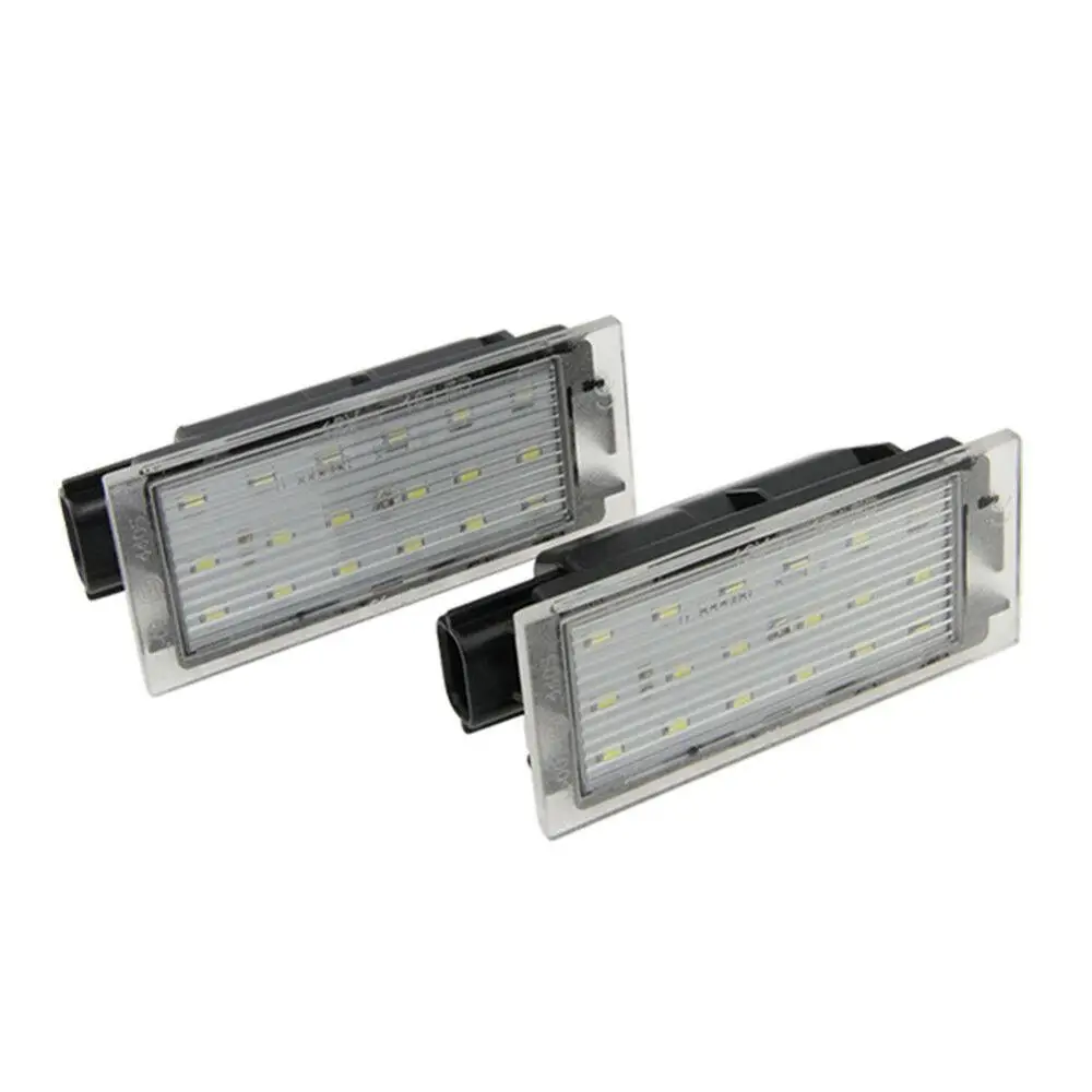 

2PCS 12V White LED Number License Plate Light For Renault Twingo Clio Megane Lagane White Light High Quality License Plate Light