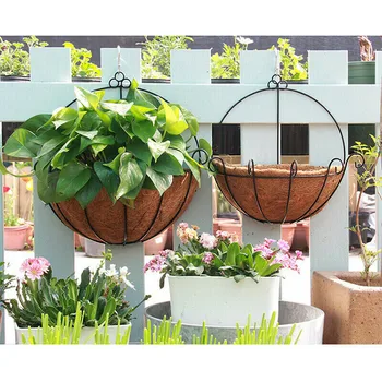 

Wicker Rattan Hanging Flower Basket Planter Flower Pot Holder Basket Wall Hanging Flower Pots Planters Garden Balcony Decoration