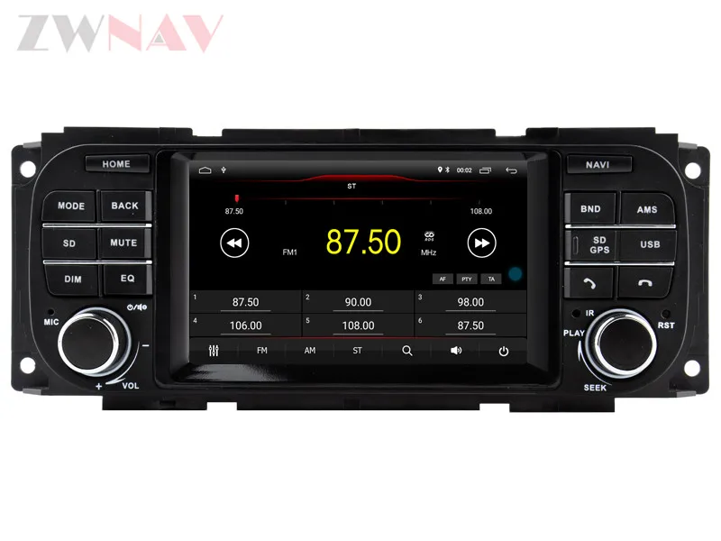 Android 9 DSP новейший Android автомобильный стерео плеер для JEEP Grand Cherokee Liberty Wrangler для Chrysler для Dodge gps без DVD