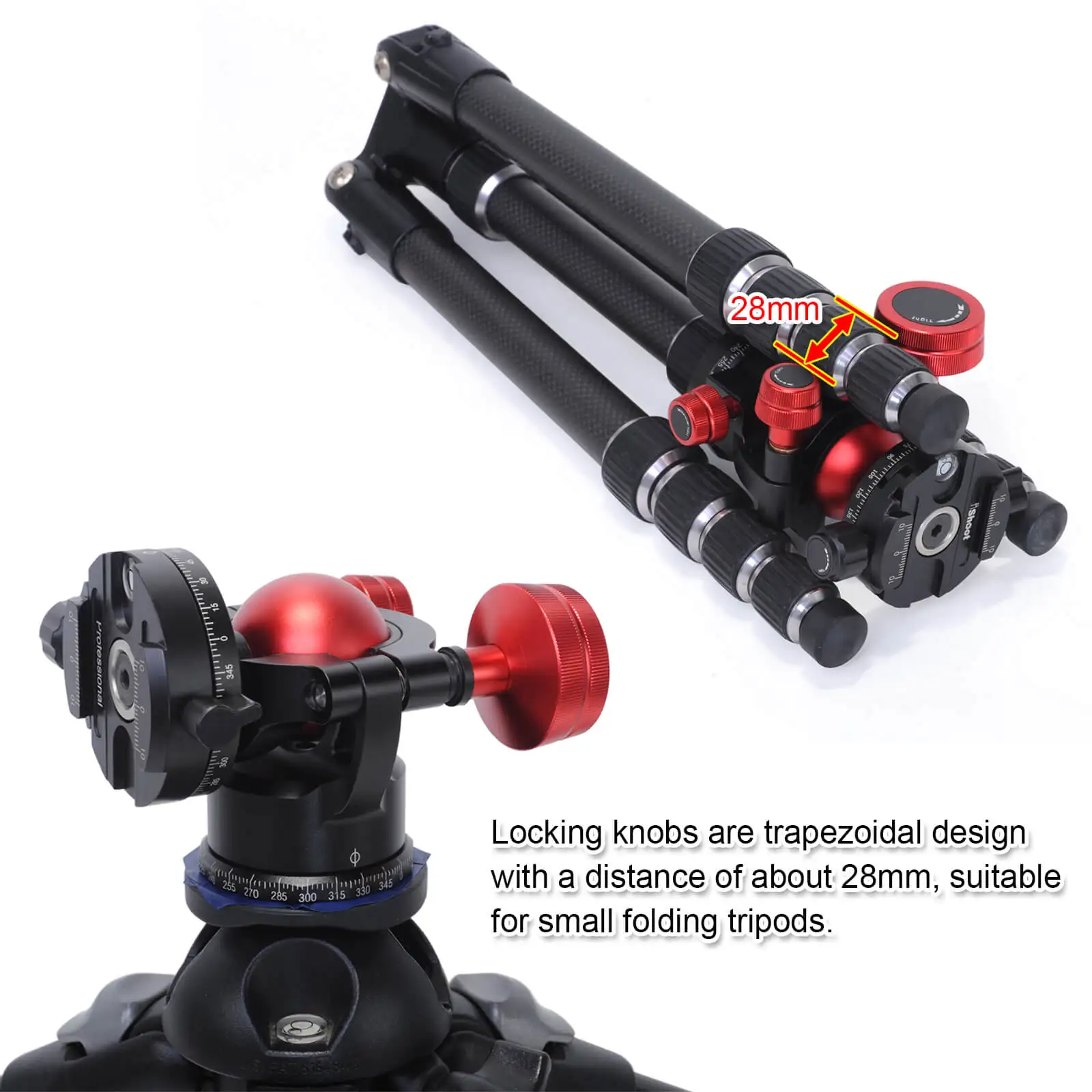 360 Tripod Panoramic Ball Head with Quick Release Clamp for Canon Sony Nikon DSLR Camera, Monopod, Slider, Camcorder, Tripod