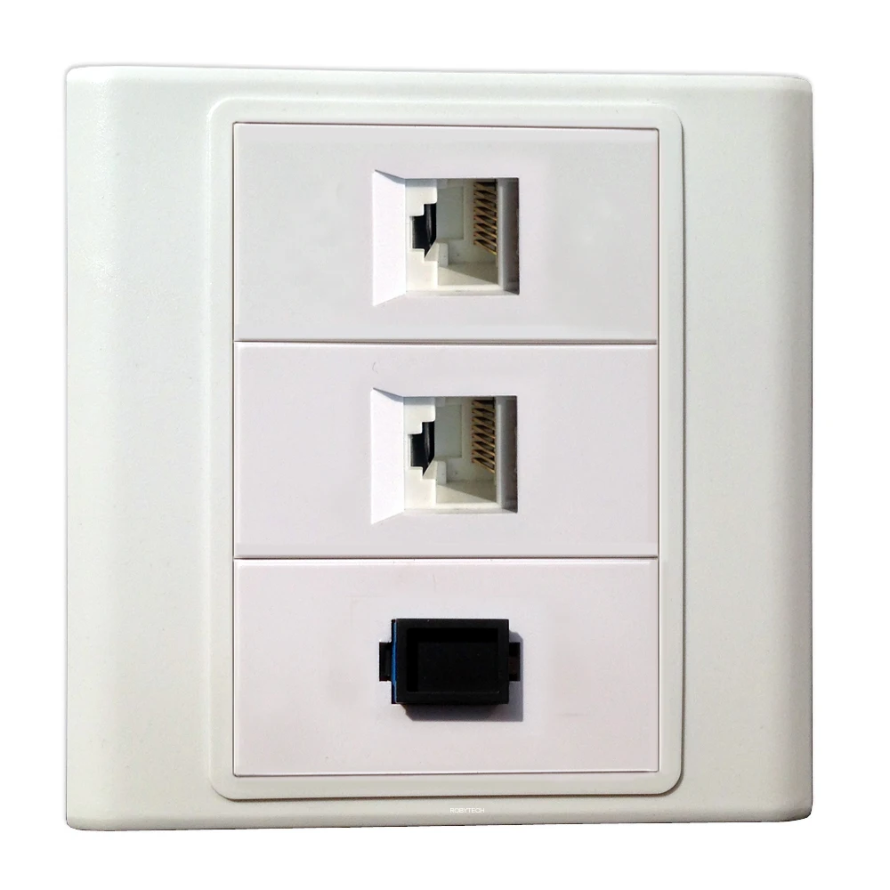 RJ45+ RJ45+ SC Cat6 Ethernet волоконно-оптическая информация настенная пластина Розетка Гнездо для крышки разъем порт для домашнего офиса кабельная система