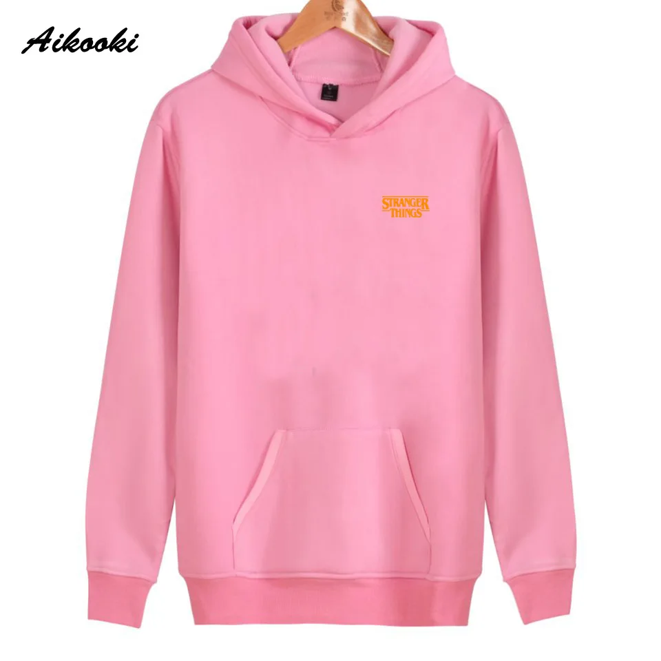 pink Странные вещи толстовки для женщин и мужчин Aikooki Новая мода розовый Harajuku хлопок женские худи и толстовки странные вещи пальто - Цвет: pink