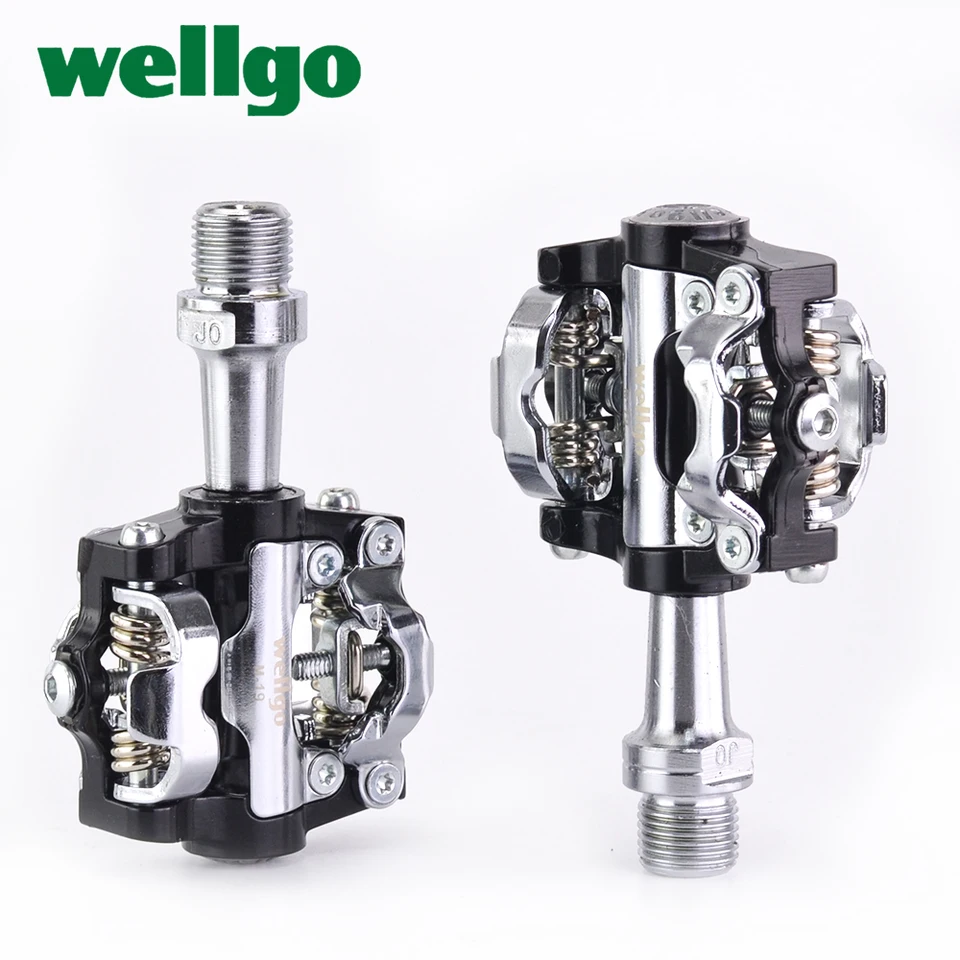 Pedali Wellgo M194 MTB In Alluminio – Piattaforma Nera Per Mountain Bike – 9/16″