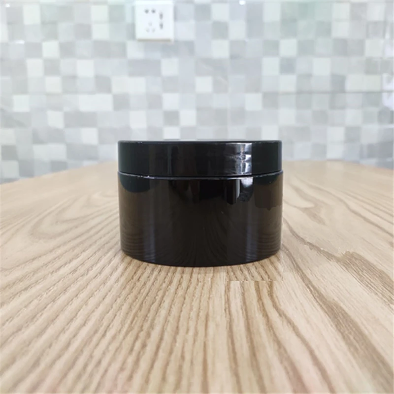 20pcs 300g 빈 플라스틱 항아리 블랙 화장품 용기 바디 로션 포장 리필 화장 크림 스파이스 캔디 커피 병