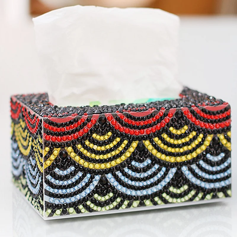 14.5X7.3X10.5CM DIY Plum blossom Special shape Diamond painting tissue box storage box jewelry box diamond embroidery cross stitch home decor - Цвет: 14.5X7.3X10.5CM