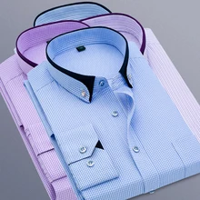 Красивые мужские рубашки с длинным рукавом, тонкая брендовая мужская рубашка, дизайнерская Высококачественная Мужская одежда, подходит для деловых рубашек M-5XL