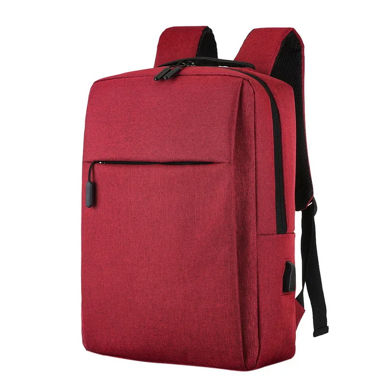 HEFLASHOR Usb рюкзак для ноутбука, школьная сумка, рюкзак, мужская сумка для путешествий, рюкзаки для отдыха, Mochila - Цвет: Wine Red