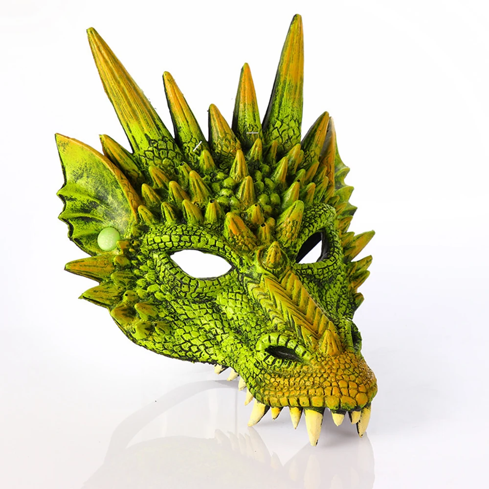 Mardi Gras 3D ПУ вспененный животное китайский дракон Рождественский костюм косплей маска для мужчин женщин карнавала Марди Гра Вечерние