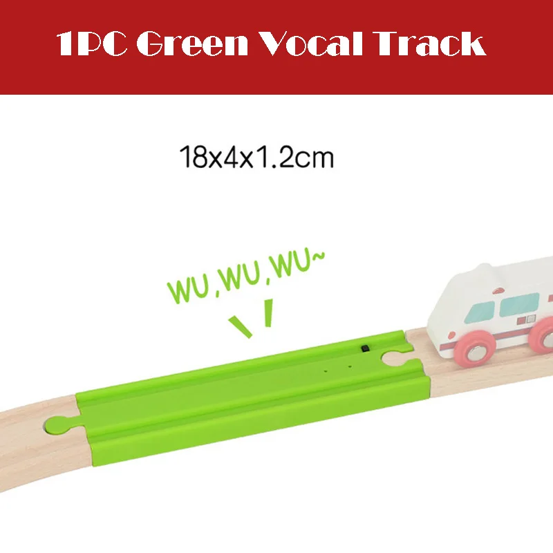 Premium Beech Wood Railway Track Accessories - Forked Rail Design for Kids' Wooden Train Sets
