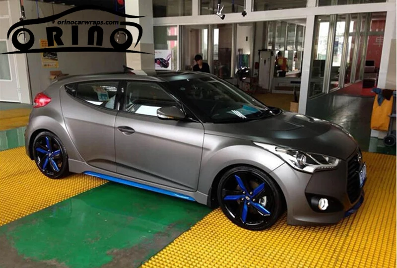 Grey Metallic Chrome Vinyl Film Wrap-12