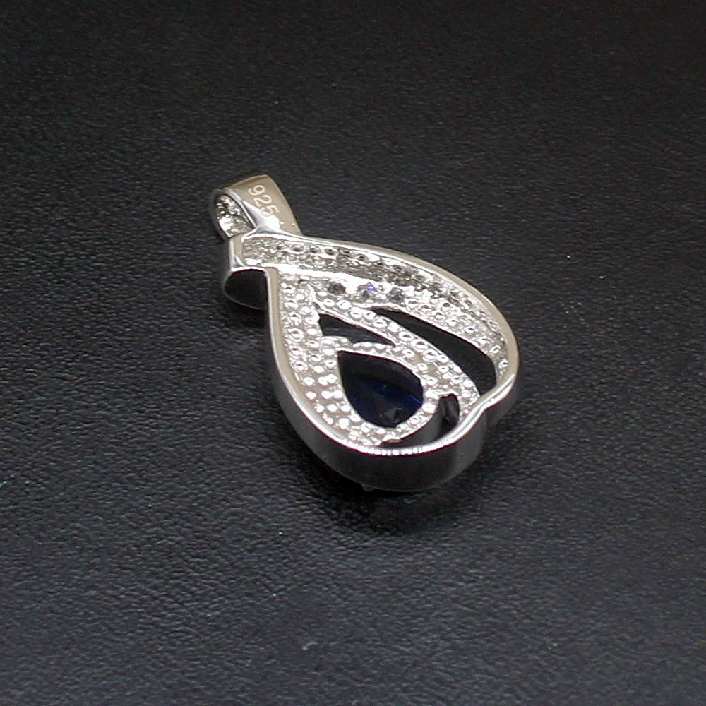 Gemstonefactory Jewelry Big Promotion 925 Silver White Opal Amazing Sapphire Women Ladies Gifts Necklace Pendant 20214519