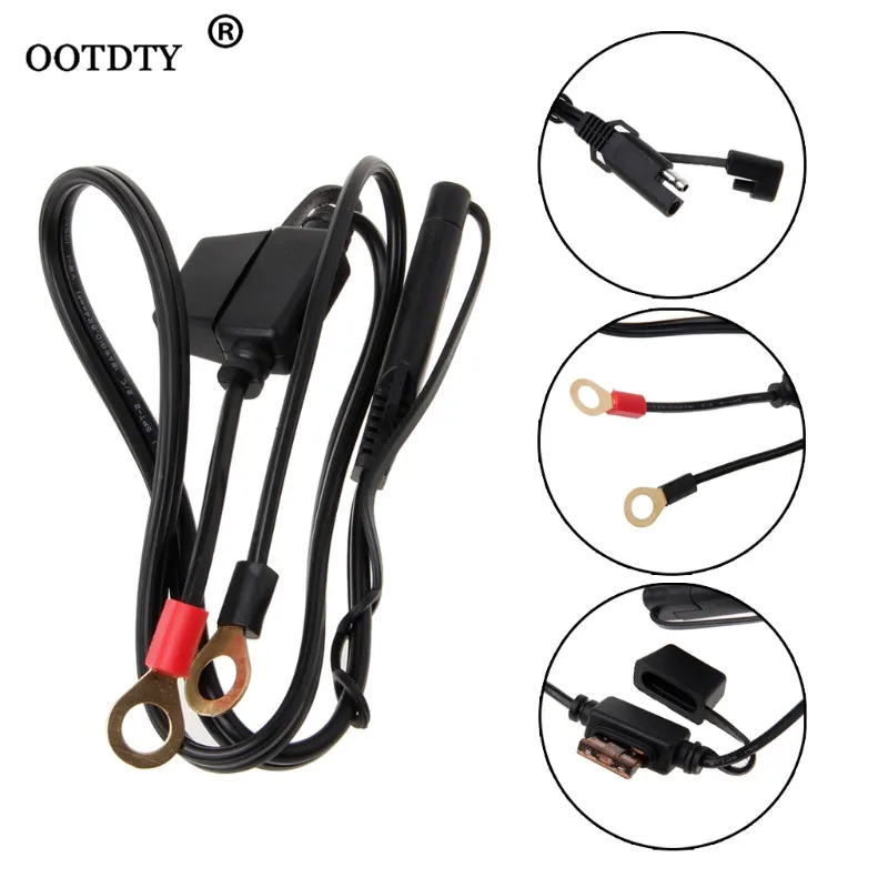 12V Charger Cable for Motorcycle Battery Terminal To SAE Quick Disconnect Cable Motorcycle Battery Output Connector dropshipping