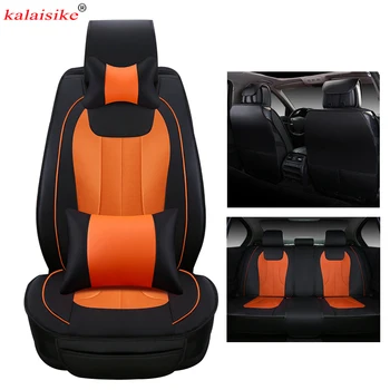 

kalaisike leather Universal Car Seat Cover for Audi all models q3 q7 q5 a5 a3 8v a4 b6 b9 b8 c7 a6 c6 car styling auto Cushion