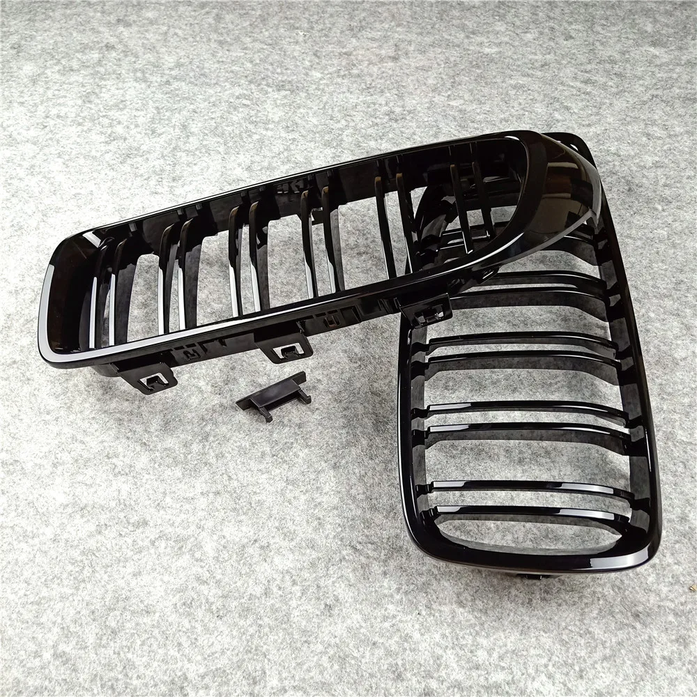 

One Pair 2013-2018 4 Series ABS Gloosy Black Dual Line Front Grills with M 4 LOGO for Bmw F32 F33 F36 F82 Car Accessories Grills