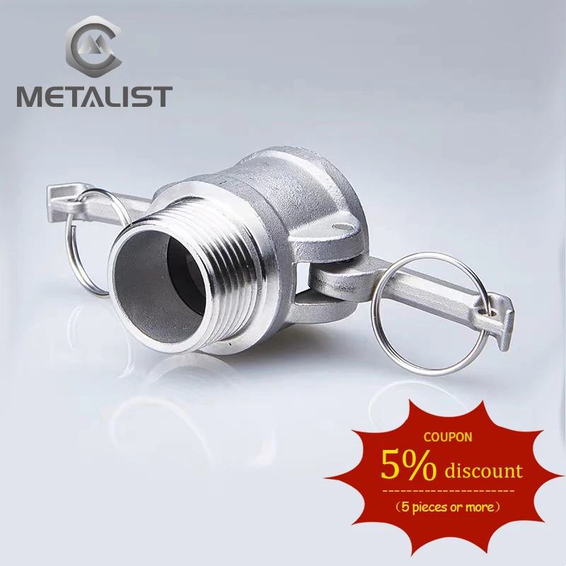 Металлист высокое качество BSPT DN40.DN50. DN65.DN80 Тип B SS304 Женская кулачковая канавка с резьбой для наружной трубы