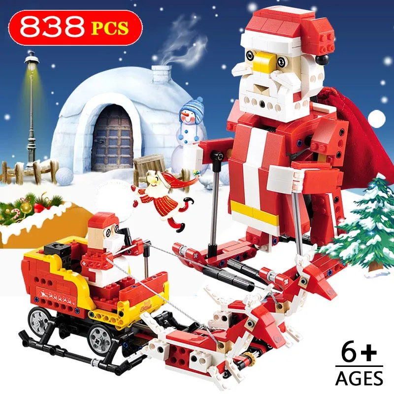 Рождественские наборы для снегохода звуковой индуксветильник строительные