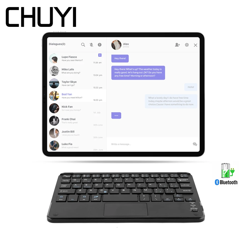 Bluetooth беспроводная мини-клавиатура ультратонкая перезаряжаемая клавиатура