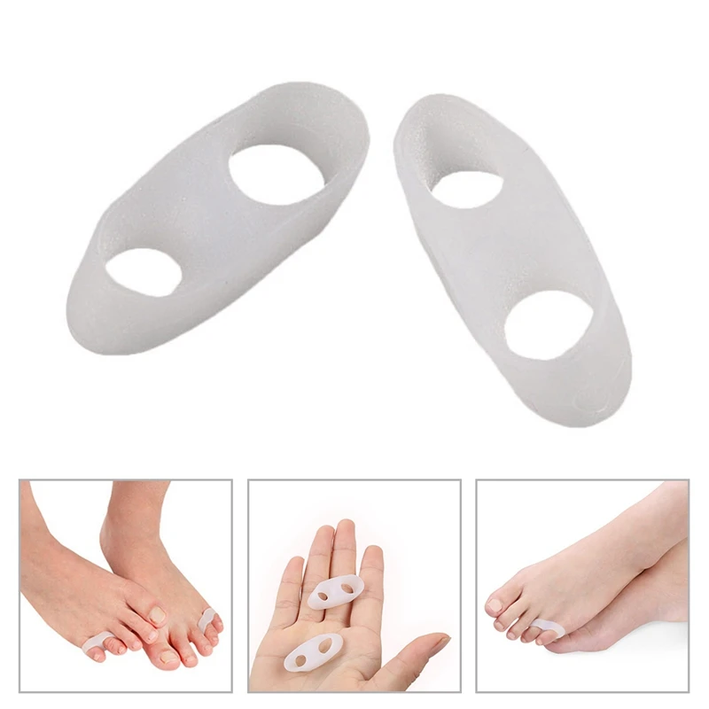 1Pair Pad On The Toe Little Thumb Silicone For Daily Use Toe Bunion Corrector Gel Guard Straightener Finger Toe Separator Foot