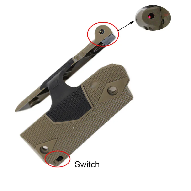Тактическая ручка красного цвета Lasergrip для 1911 страйкбольного пистолета, красная точка лазерного прицела, инструмент для прицеливания, аксессуары для охоты