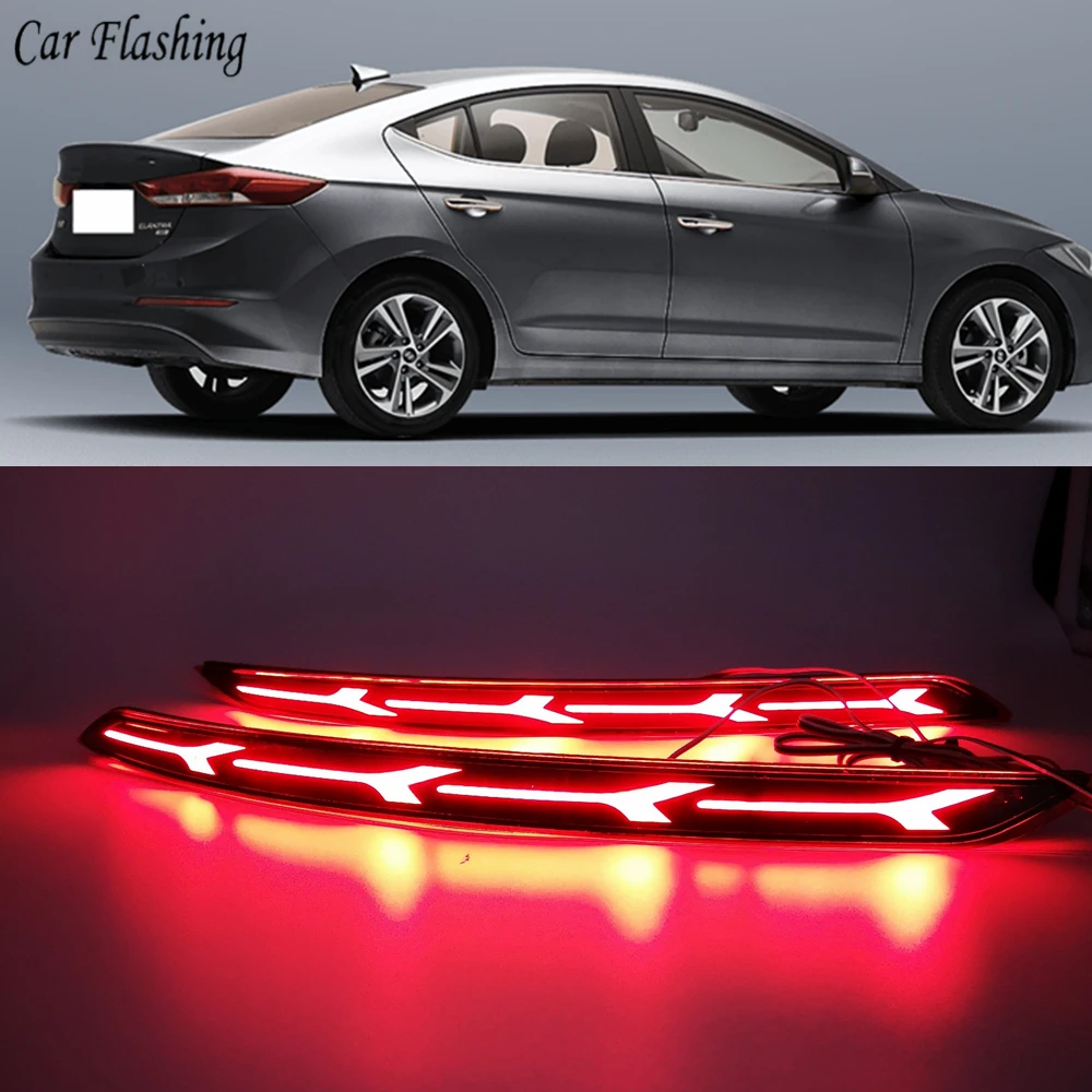 2 шт. Светодиодный отражатель для Hyundai Elantra 2016 2017 2018 2019 задний фонарь стоп-сигнал