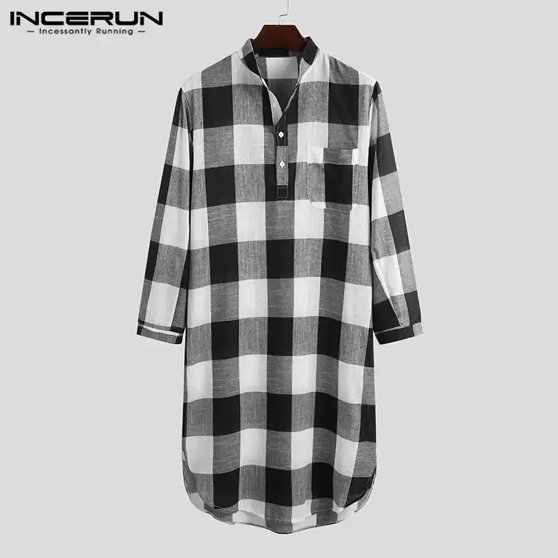 mens plaid robe