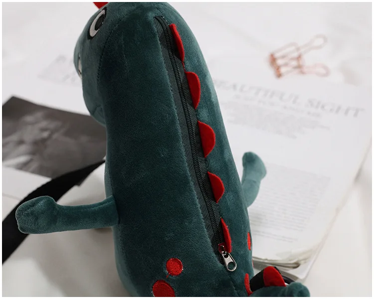 Плюшевый динозавр Детские рюкзаки детская маленькая сумка для девочек милые принты в виде зверей дорожные сумки игрушки модные плюшевые сумки 29*10*9 см