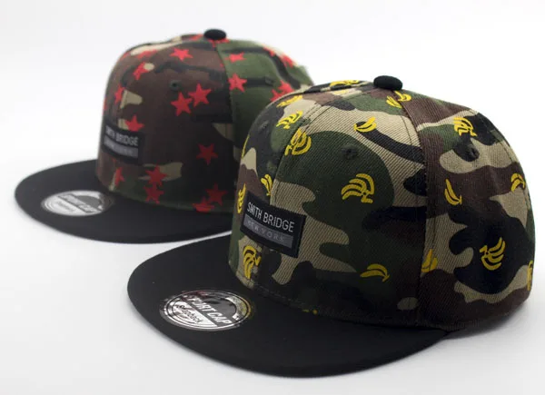 Камуфляжная звезда фрукты дети Snapback Camo Chlidren баскетбольная кепка хип-хоп танцы девочки-Мальчики шляпы 50 до 54 см E949